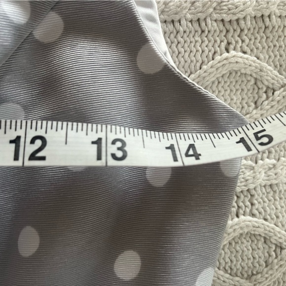 NWT White House Black Market Elegant Gray Polka Dot Dress size 00 - Picture 8 of 15